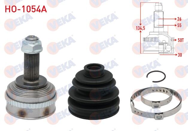 Honda Civic V 1.5i Absli 50 Dış 26X30X55 Uzunluk 136mm 1995-2001 Aks Kafası Sol-Sağ Ön Dış