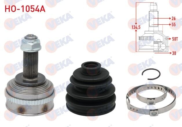 Honda Civic V 1.5i Absli 50 Dış 26X30X55 Uzunluk 136mm 1995-2001 Aks Kafası Sol-Sağ Ön Dış