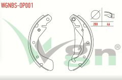 OPEL VECTRA 1.4 LEVYELI 200X46 mm 1988-1995/VECTRA 1.8 1988-1995/CORSA 1.7 D- 2000-2006/ASTRA F 1.4i 1998-2002/DAEWOO LANOS 1.4i 1997-2005/LACETTI 1.6i 2006-2012 FREN PABUC BALATA ARKA