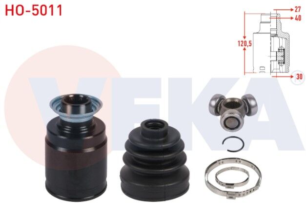 Honda Civic VIII 1.6 - 1.8 M-T 2005-2012 / CR-V IV 2.0 A-T 2012-2012 Aks Kafası Sol-Sağ İç 27X30X40 Uzunluk 120,5