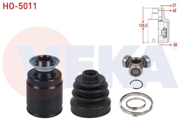 Honda Civic VIII 1.6 - 1.8 M-T 2005-2012 / CR-V IV 2.0 A-T 2012-2012 Aks Kafası Sol-Sağ İç 27X30X40 Uzunluk 120,5