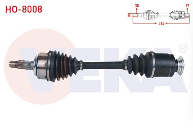 Honda CR-V III 2.0 I-VTEC A-T 2006-2012 Komple Aks Sağ Ön Uzunluk 564mm