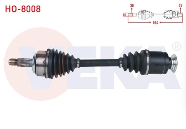 Honda CR-V III 2.0 I-VTEC A-T 2006-2012 Komple Aks Sağ Ön Uzunluk 564mm