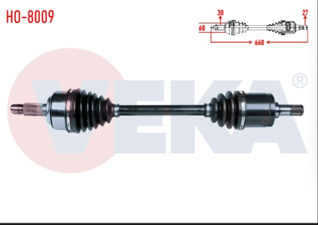 Honda CR-V III 2.0 I-VTEC A-T 2006-2012 Komple Aks Sol Ön Uzunluk 668mm