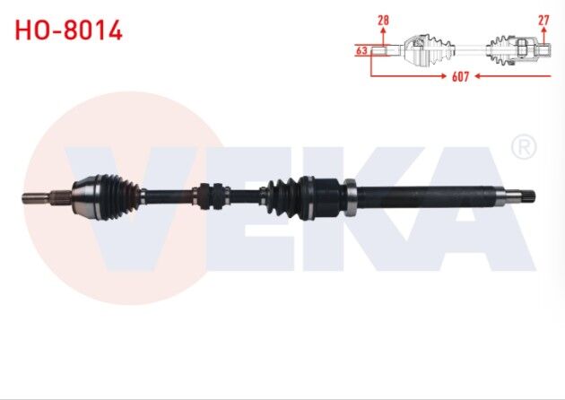 Honda Civic X (FC) 1.5 RS A-T Uzunluk 607 mm 2016- Komple Aks Sağ Ön