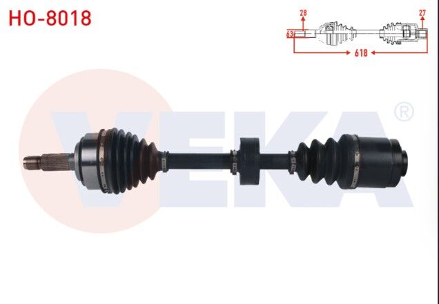 Honda CR-V II 2.0i A-T 2002-2006 Komple Aks Sağ Ön Uzunluk 618mm