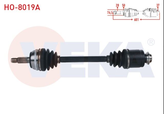 Honda CR-V I 2.0i 16v A-T/M-T 1995-2002 Komple Aks Sol Ön Absli 50 Dış Uzunluk 601mm