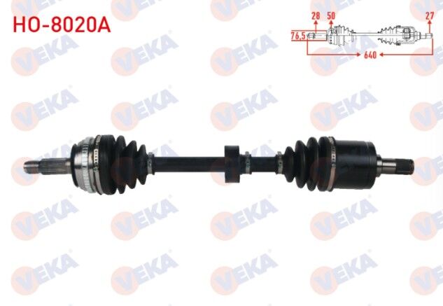 Honda CR-V I 2.0i 16v A-T/M-T 1995-2002 Komple Aks Sağ Ön Absli 50 Dış Uzunluk 640mm