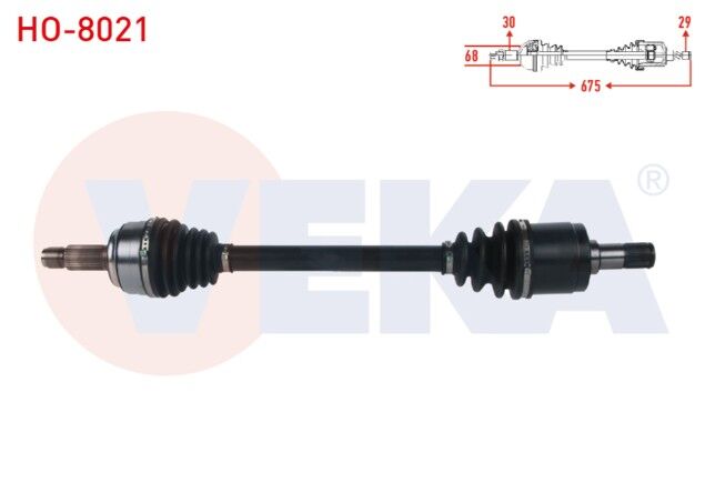 Honda CR-V IV 1.6i DTEC M-T 2012-2014 Komple Aks Sol Ön Uzunluk 675mm