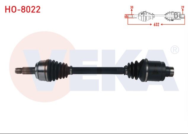 Honda CR-V IV 1.6i DTEC M-T 2012-2014 Komple Aks Sağ Ön Uzunluk 632mm
