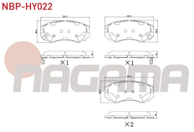 Sonata IV 2.0i 01-04/ Sonata IV 2.7i V6 01-04/ Tucson 2.0 CRDI 04-10/ Elantra 1.6i 01-07/ Elantra 2.0 CRDI 01-07/ Sportage 2.0 CRDI 04-10/ Chery Tiggo 7 Pro 23- Fren Balata Ön İkazlı