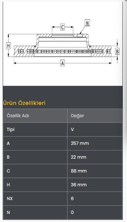 TFR Pickup 91-01 Fren Diski Ön (257-6)-Frendi