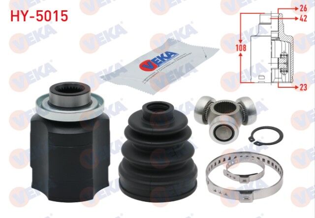 Hyundai Accent Admire 1.5 CRDI 26X23X42 Uzunluk 108 mm 2003-2006 Aks Kafası Sağ Ön İç