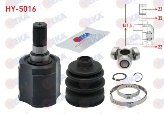 Hyundai Accent I (X-3) 1.3i 25X22X35 Uzunluk 141.2mm 1994-2000 Aks Kafası Sol-Sağ Ön İç