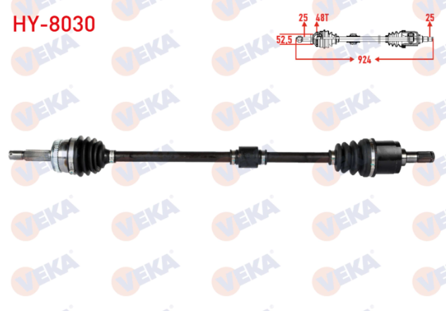 Hyundai Accent Era 1.4i 16v Absli 48 Dış Uzunluk 924mm 2006-2012 Komple Aks Sağ Ön