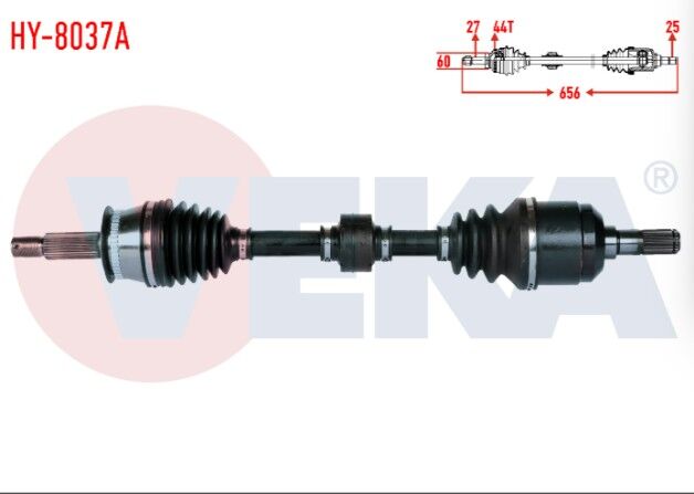 Hyundai Elantra 1.6i A-T Absli 44 Dış Uzunluk 656mm 2001-2007 Komple Aks Sol Ön