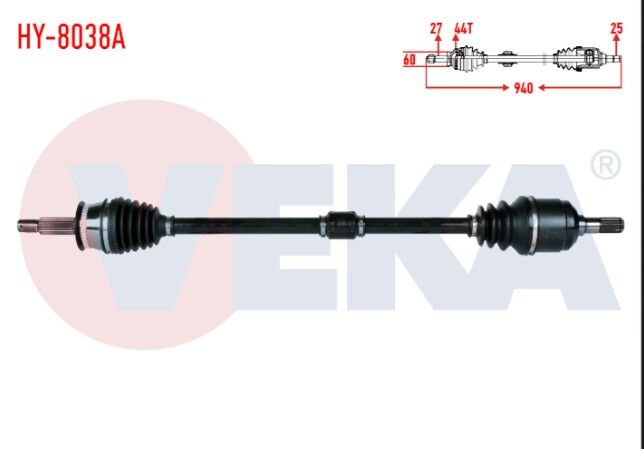 Hyundai Elantra 1.6i A-T Absli 44 Dış Uzunluk 940mm 2001-2007 Komple Aks Sağ Ön