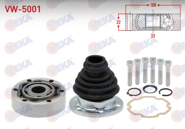 Volkswagen Golf III (1H1) 1.8i 1991-1999 Aks Kafası Sol-Sağ Ön İç 33X32X100