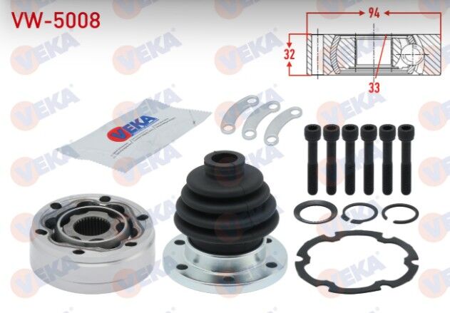 Volkswagen Golf  IV (1J1) 1.6i 1997-2005 Aks Kafası Sol-Sağ Ön İç 33X32X94