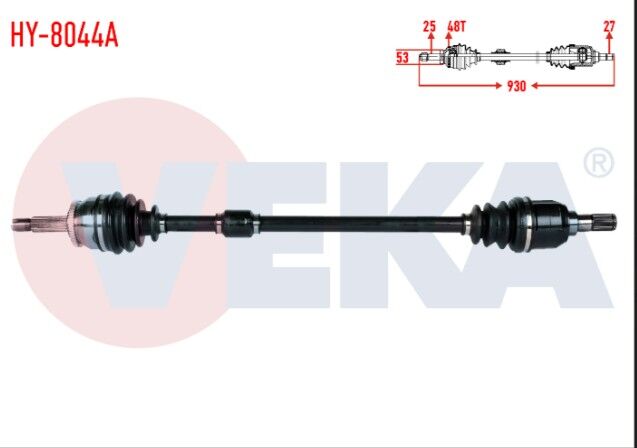 Hyundai Accent Blue 1.6 CRDI M-T Absli Abs 48 Dış Uzunluk 930mm 2012- Komple Aks Sağ Ön