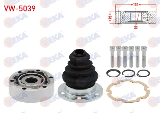 Volkswagen Passat (3B2) 1.6 1996-2000 Aks Kafası Sol-Sağ Ön İç 33X32X100