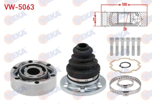 Volkswagen Passat (3B2) 1.8 T 1996-2000 Aks Kafası Sol-Sağ Ön İç 28X32X108