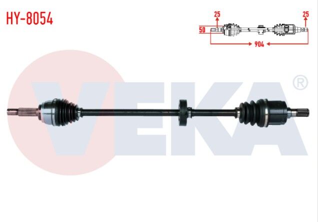 Hyundai Accent I (X-3) 1.3i Uzunluk 904mm 1994-2000 Komple Aks Sağ Ön