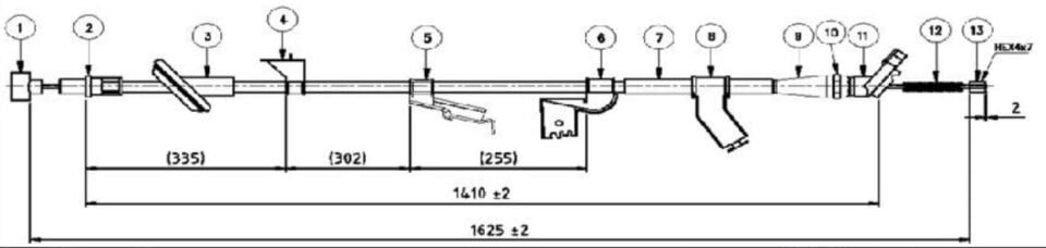 Swift 4X2-4X4 05-10 Arka El Fren Teli Sağ (Macaristan Üretimi Araçlar)