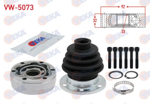 Volkswagen Polo (6KV2) 1.4 1995-2001 Aks Kafası Sol-Sağ Ön İç 33X32X92