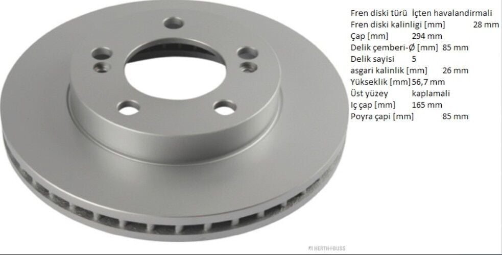 Ssangyong Kyron-Actyon Ön Fren Disk 4144109000