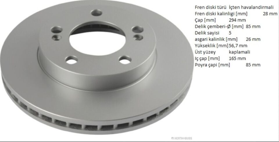 Ssangyong Kyron-Actyon Ön Fren Disk 4144109000