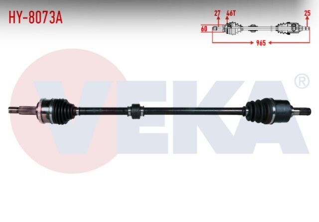 Hyundai Elantra 1.6 CVVT Absli 46 DIS M-T 6 İleri 2011-2015 / i30 1.4 MPi A/T-M/T 2011- Komple Aks Sağ Ön Uzunluk 965mm