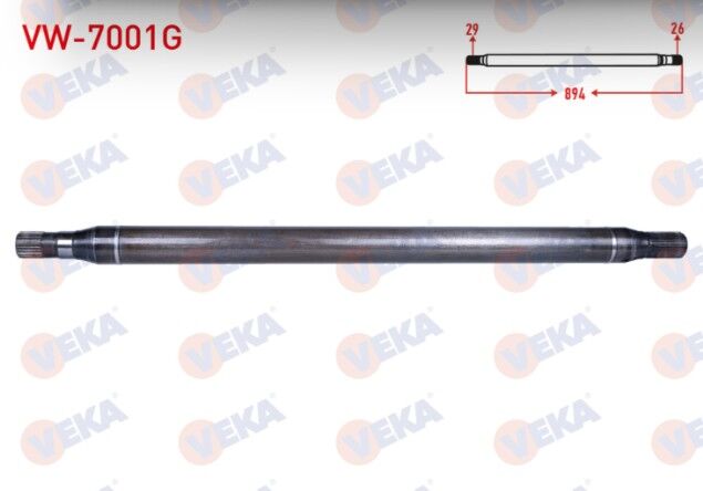 Volkswagen Crafter 30-35 (2E) 2.5 TDI 163 HP 2006-2016 Aks Mili Sağ Arka Uzun İnce Güçlendirilmiş 29X30 Uzunluk 893mm