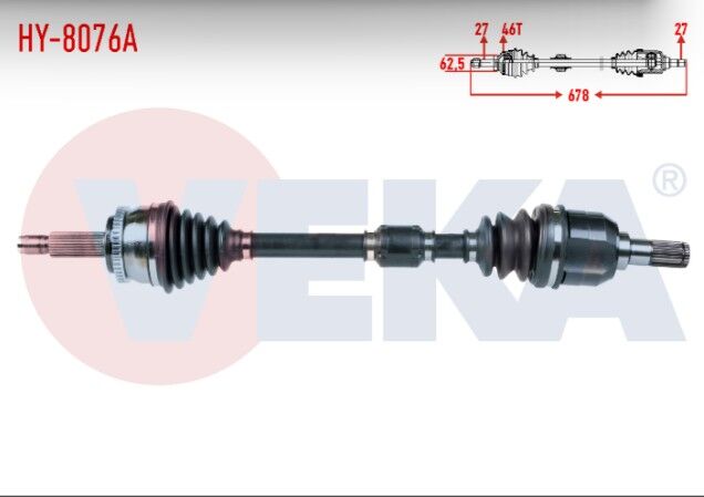 Hyundai i30 1.6 CRDI Absli 46 DIS M-T Uzunluk 678mm 2011- Komple Aks Sol Ön