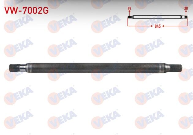 Volkswagen Crafter 30-35 (2E) 2.5 TDI 163 HP 2006-2016 Aks Mili Arka Sol Kalın Güçlendirilmiş 29X30 Uzunluk 845mm