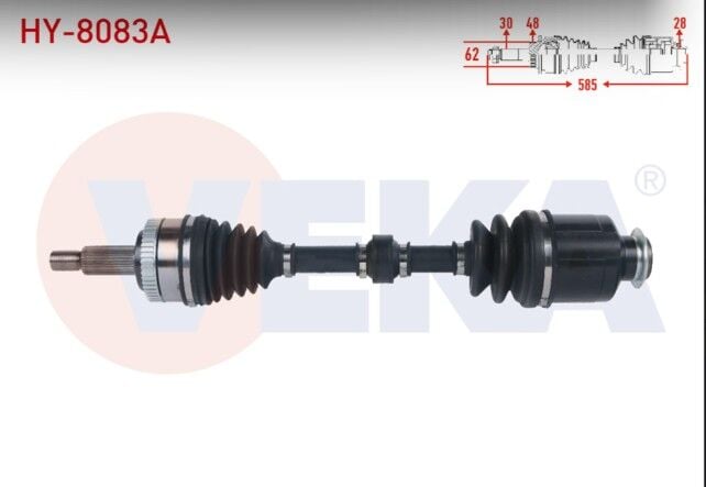 Hyundai IX35 2.0 CRDI A-T 2010- / Kia Sportage 2.0 CRDI A-T 2010- Komple Aks Sağ Ön Absli 48 Dış Uzunluk 585mm