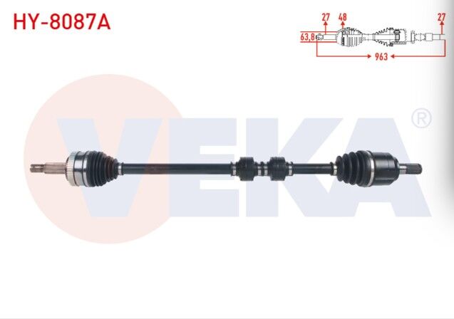 Hyundai IX35 1.6 GDI A-T 4X2 2010- / Kia Sportage 1.6 GDI A-T 4X2 2010- Komple Aks Sağ Ön Absli 48 Dış Uzunluk 963mm