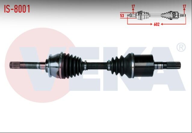 Isuzu D-Max (8DH) 2.5 D 4X4 Uzunluk 602mm 2002-2012 Komple Aks Sol-Sağ Ön