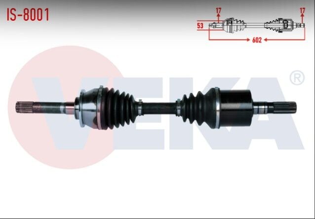 Isuzu D-Max (8DH) 2.5 D 4X4 Uzunluk 602mm 2002-2012 Komple Aks Sol-Sağ Ön