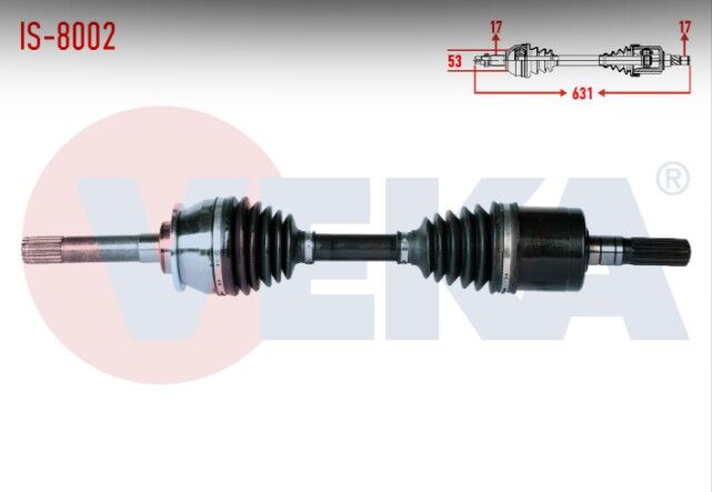 Isuzu D-Max 2.5 D 4X4 Uzunluk 631mm 2012- Komple Aks Sol-Sağ Ön