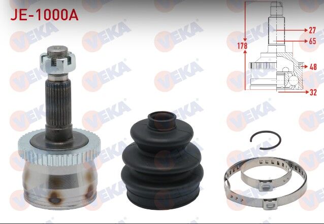 Jeep Grand Cherokee II 4.7 V8 - 2.7 CRDI - 3.1 TD 1998-2005 Aks Kafası Sol-Sağ Ön Dış 27X32X65 Abs 48 Dış Uzunluk 178mm