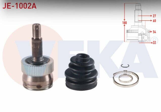 Jeep Cherokee 2.5 TD - 4.0i 1984-2001/ G.Cherokee 2.5 TD - 4.0 - 5.2 1991-1999/ Wrangler 2.5 1996-2008 Aks Kafası Sol-Sağ Ön Dış 27X32X60 Abs 54 Dış Uzunluk 180mm