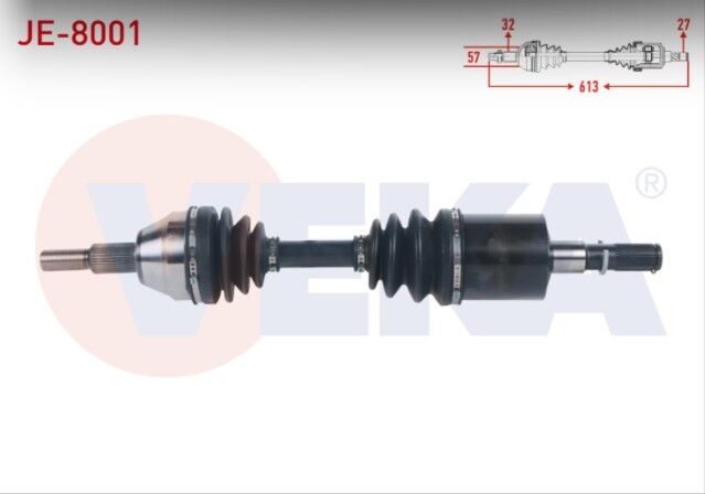 Jeep Cherokee 2.8 CRD 2008-2013/ Dodge Nitro 2.8 CRD 2007- Komple Aks Sol Ön Uzunluk 613mm