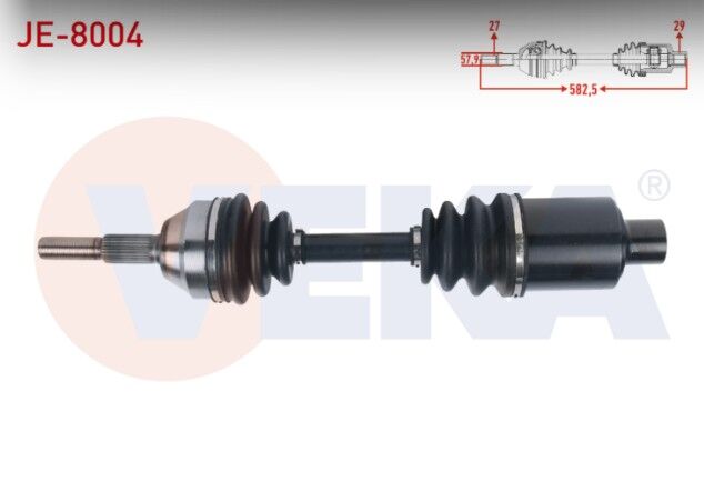 Jeep Cherokee (KJ) 2.8 CRD - 3.7 2001-2008 Komple Aks Sağ Ön Uzunluk 582,5mm