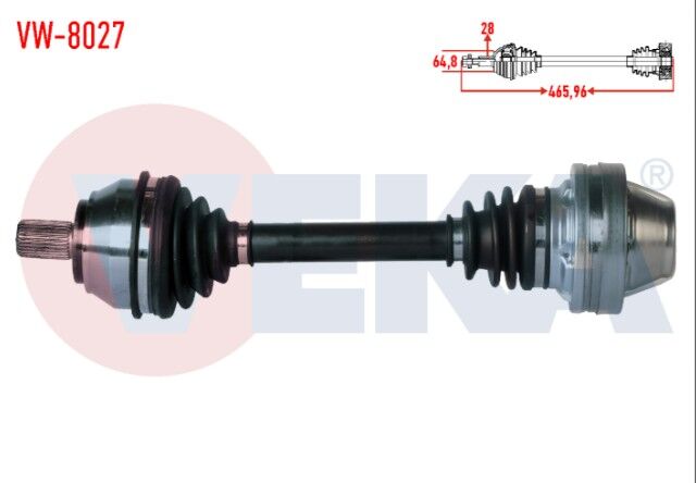 Volkswagen Amarok 2.0 TDI Uzunluk 465,96mm 2010- Komple Aks Sol-Sağ Ön