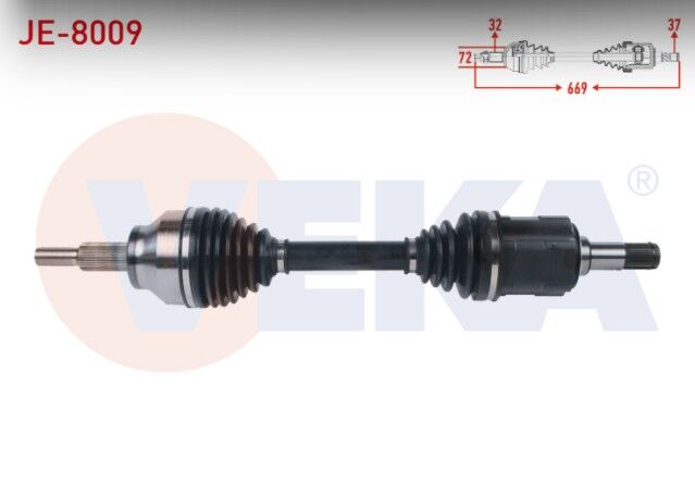 Jeep Grand Cherokee IV (WK,WK2) 3.0 CRD 2010- Komple Aks Sol Ön Uzunluk 669mm