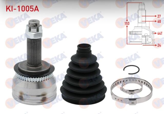 Kia Cerato (LD) 1.6 CRDI Absli 44 DIS 27X24X60 Uzunluk 152.7mm 2004-2012 Aks Kafası Sol-Sağ Ön Dış