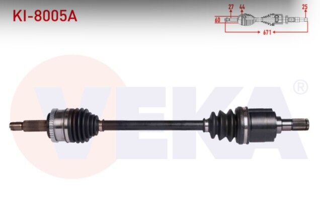 Kia Cee'd 1.6 CRDI Absli 46 DIS A-T Uzunluk 671mm 2006-2012 Komple Aks Sol Ön