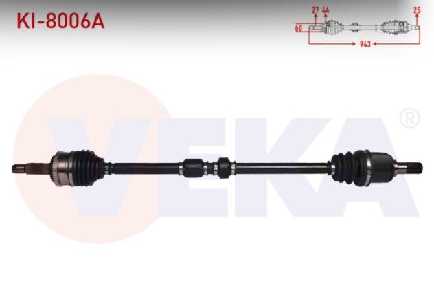 Kia Cee'd 1.6 CRDI Absi 46 DIS A-T Uzunluk 943mm 2006-2012 Komple Aks Sağ Ön