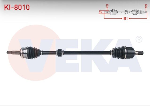 Kia Picanto (JA) 1.25 MPI M-T 2017- Komple Aks Sağ Ön Uzunluk 881mm